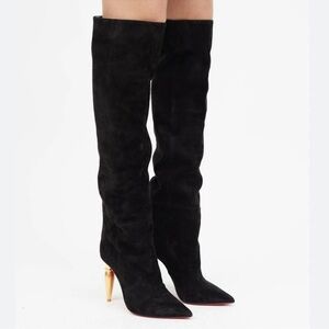 Christian Louboutin LIPBOTTA suede 100 boot size 36.5